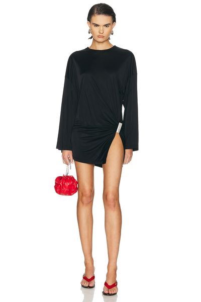 THE ATTICO THE ATTICO Drape Slit Mini Dress