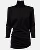 The Attico The Attico Draped turtleneck jersey minidress - 1