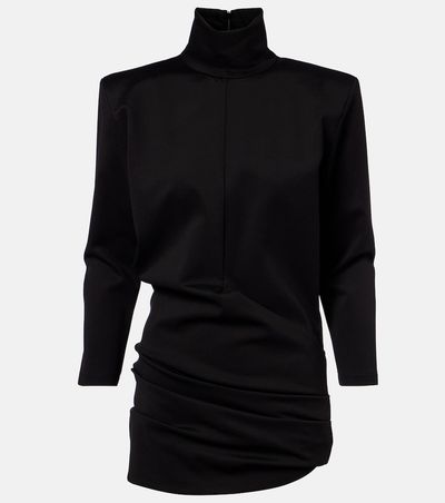 The Attico The Attico Draped turtleneck jersey minidress