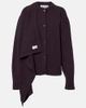 The Attico The Attico Draped wool and cashmere cardigan - 1