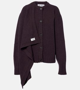 The Attico The Attico Draped wool and cashmere cardigan