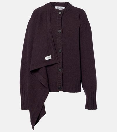 The Attico The Attico Draped wool and cashmere cardigan