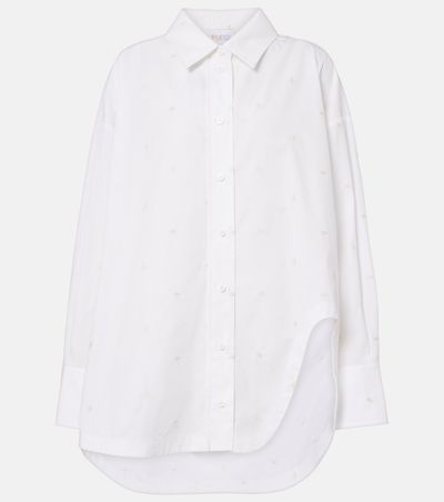 The Attico The Attico Embroidered cotton-blend poplin shirt