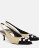 The Attico The Attico Fiona 50 embellished leather slingback pumps - 1