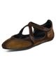 The Attico The Attico Floor 01 Suede Ballerina Flats Brown Shades - 1