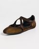 The Attico The Attico Floor 01 Suede Ballerina Flats Brown Shades - 2