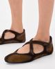 The Attico The Attico Floor 01 Suede Ballerina Flats Brown Shades - 3