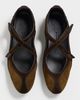 The Attico The Attico Floor 01 Suede Ballerina Flats Brown Shades - 5