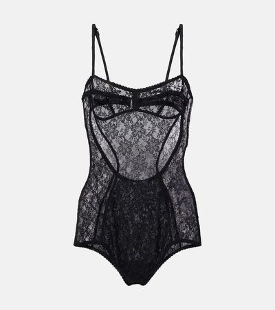 The Attico The Attico Floral lace bodysuit