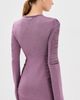 The Attico The Attico Fringe Mini Dress Dark Purple - 3