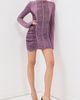 The Attico The Attico Fringe Mini Dress Dark Purple - 5