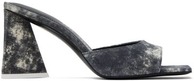 The Attico The Attico Gray Mini Devon Mules