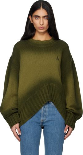 The Attico The Attico Green Sprayed Wool Cashmere Sweater
