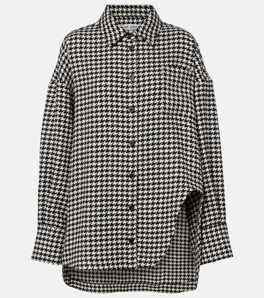 The Attico The Attico Houndstooth virgin wool shirt