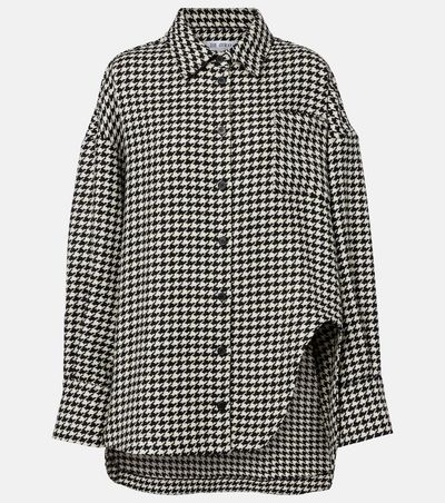 The Attico The Attico Houndstooth virgin wool shirt