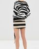 The Attico The Attico Knit Mini Dress White/Black - 3