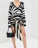 The Attico The Attico Knit Mini Dress White/Black - 5