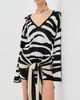 The Attico The Attico Knit Mini Dress White/Black - 6