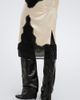 The Attico The Attico Lace-trimmed satin midi skirt - 4