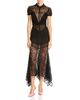 The Attico The Attico Lace High Neck Open Back Midi Dress - 1