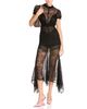 The Attico The Attico Lace High Neck Open Back Midi Dress - 2