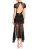 The Attico The Attico Lace High Neck Open Back Midi Dress - 4