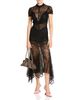 The Attico The Attico Lace High Neck Open Back Midi Dress - 6