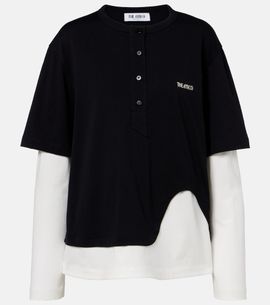 The Attico The Attico Layered cotton jersey T-shirt