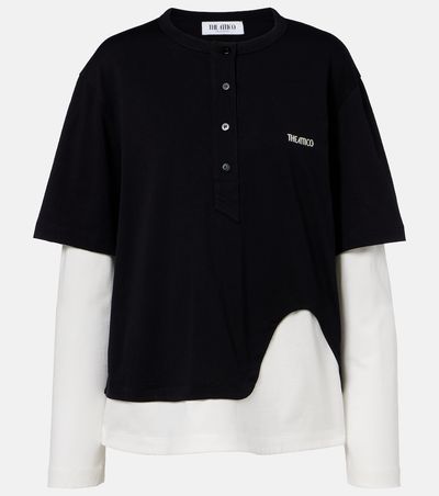 The Attico Layered Cotton Jersey T-Shirt