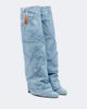 The Attico The Attico Leon denim knee-high boots - 1