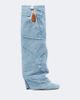 The Attico The Attico Leon denim knee-high boots - 5