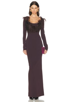 THE ATTICO THE ATTICO Long Feather Gown