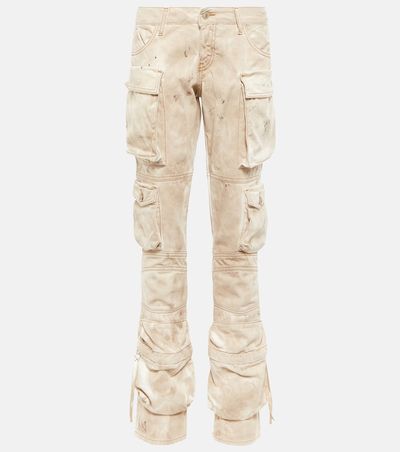 The Attico The Attico Low-rise denim cargo pants