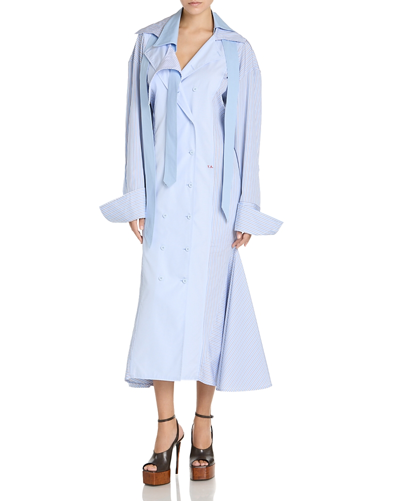 The Attico The Attico Midi Double Breasted Shirt Dress