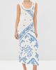 The Attico The Attico Midi Dress White/Blue - 2