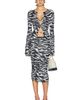 THE ATTICO THE ATTICO Midi Zebra Skirt - 5