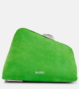 The Attico The Attico Midnight suede leather clutch