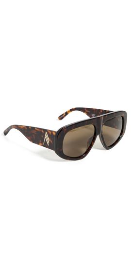 The Attico The Attico Milano Sunglasses Tortoiseshell/Yellow Gold/Brown One