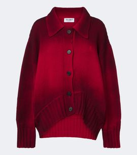 The Attico The Attico Ombré oversized wool and cashmere cardigan