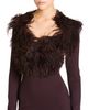 The Attico The Attico Open Back Feather Trim Gown - 3