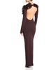 The Attico The Attico Open Back Feather Trim Gown - 4