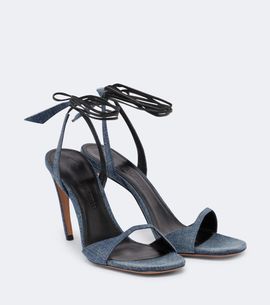The Attico The Attico Ora denim slingback sandals