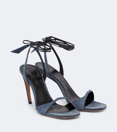 The Attico The Attico Ora denim slingback sandals