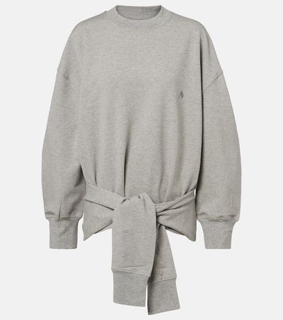 The Attico The Attico Oversized draped cotton-blend sweatshirt