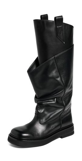 The Attico The Attico 'Passeggiata' Combat Boots Black