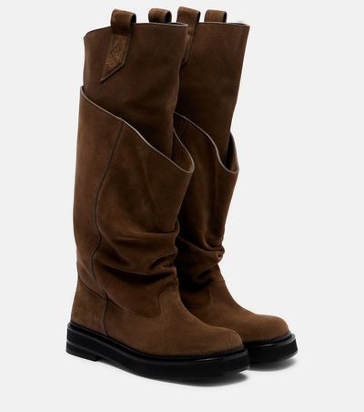 The Attico The Attico Passeggiata suede combat boots