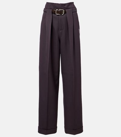The Attico The Attico Pleated virgin wool wide-leg pants