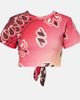 The Attico The Attico Printed cotton crop top - 1