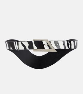 The Attico The Attico Printed leather belt