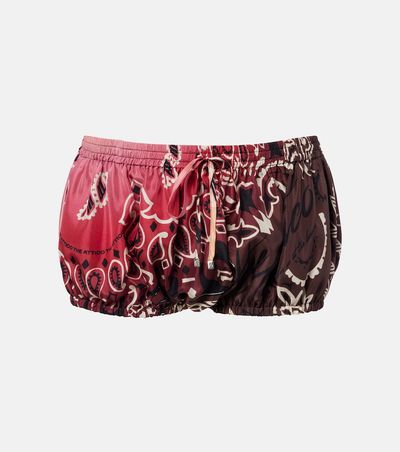 The Attico The Attico Printed silk shorts